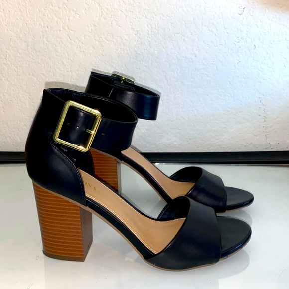 Merona Shoes - Merona sandals with block heel, ankle strap, black